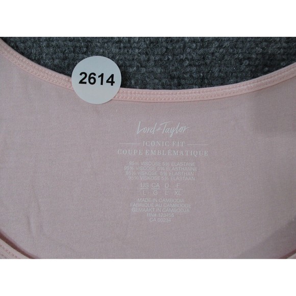 Lord Taylor Shirt Womens Large Pink Tank Top Scoop Neck Stretch Knit Sleeveless - Picture 8 of 8